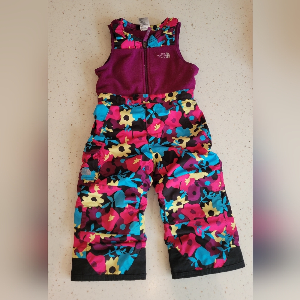 The North Face Kids' Floral Snow Bibs Multicolor
